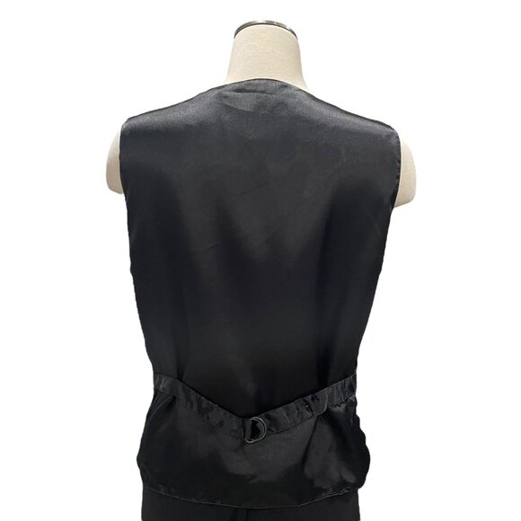 Vintage Jane Ashley Black Velvet Floral Sequin Vest L Boho Chic Festival Holiday - Picture 6 of 12